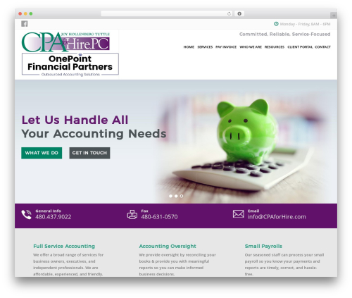 Theme WordPress Phoenix - cpaforhire.com