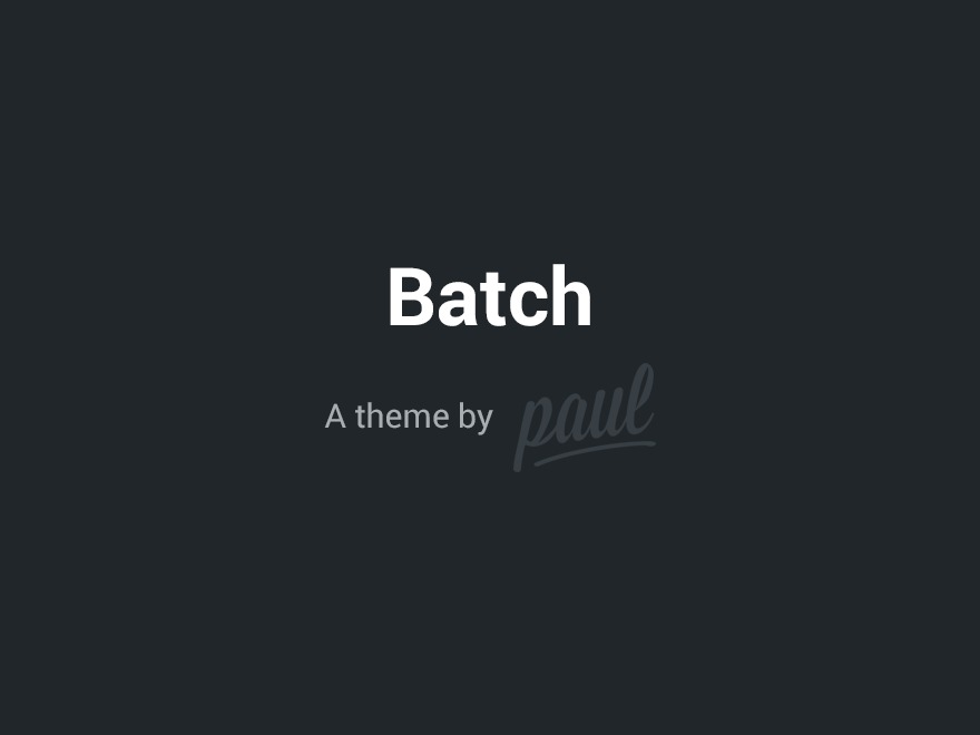 Batch WordPress portfolio theme Batch WordPress portfolio theme