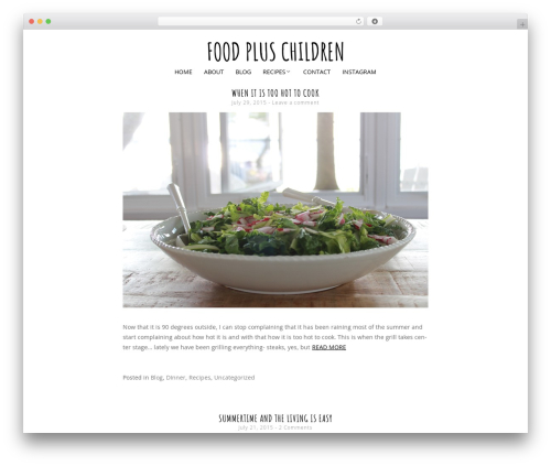 Biscuit theme WordPress - foodpluschildren.com