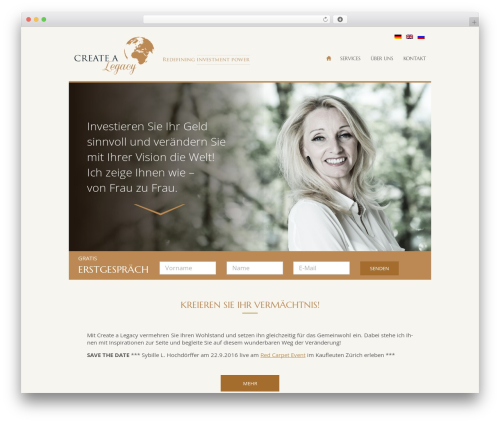 Create_A_Legacy theme WordPress - fraueninvestieren.ch