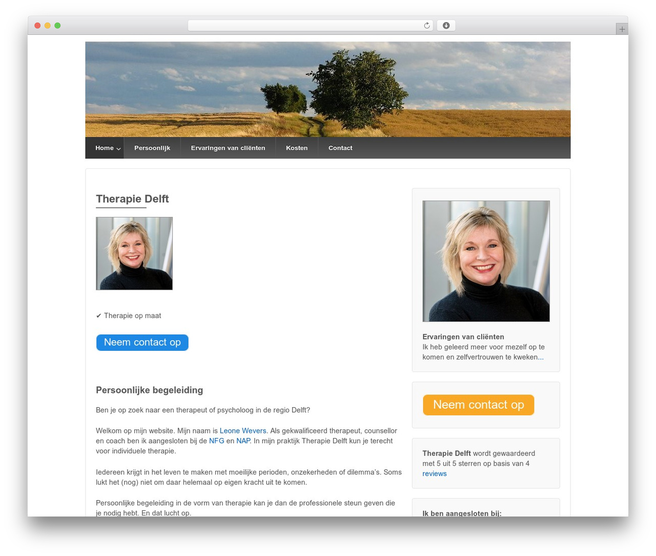 Responsive Pro theme WordPress - therapie-delft.com