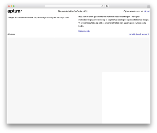 Site WordPress plugin - aptum.no