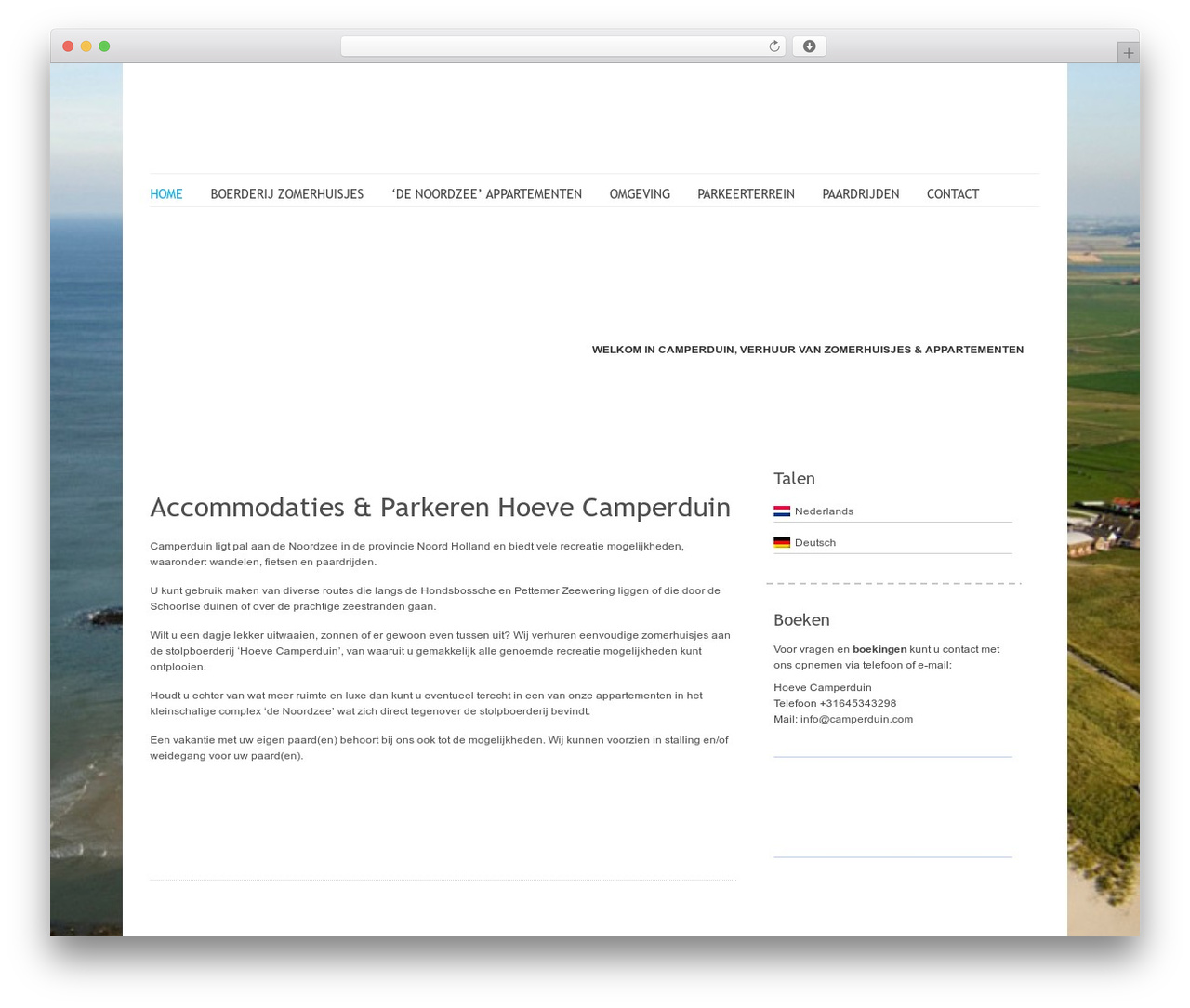 Theme WordPress Delicate - camperduin.com