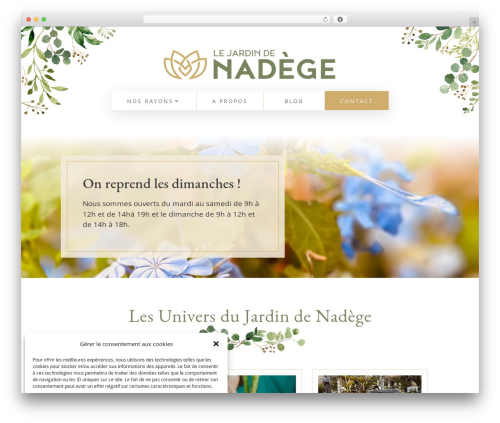 Theme WordPress Divi - www.lejardindenadege.com