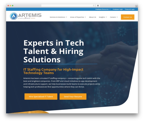 WordPress theme Artemis - workwithartemis.com