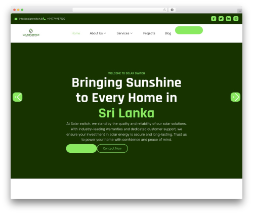 WordPress theme Solor - solarswitch.lk