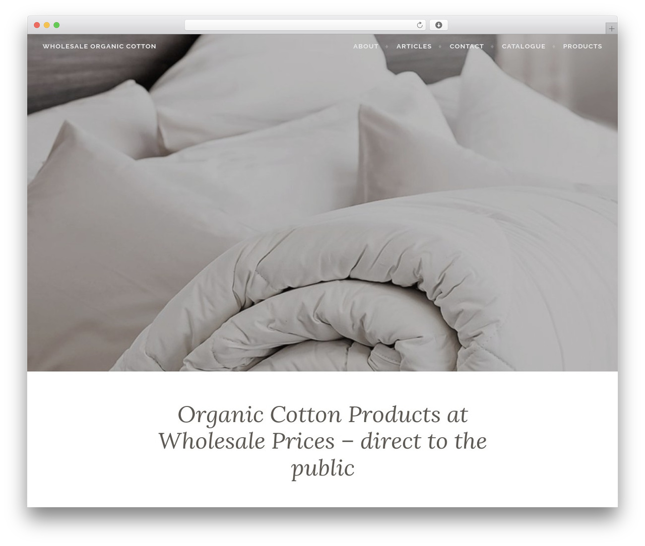 Affinity Child WordPress theme - organiccottonwholesale.com.au Affinity Child WordPress theme - organiccottonwholesale.com.au