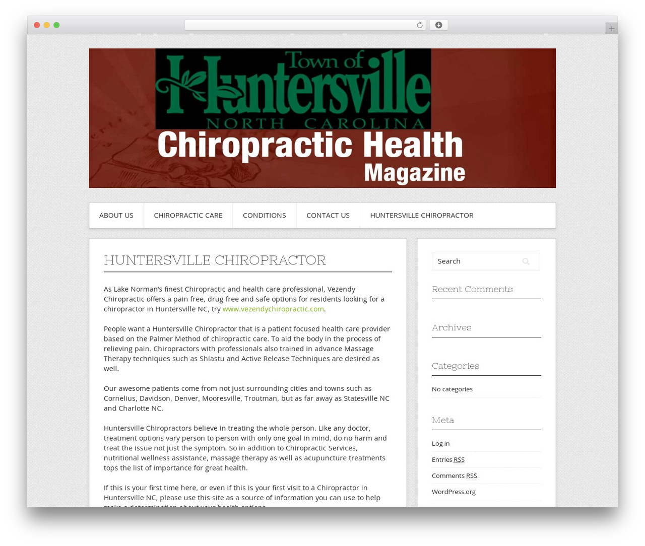 Contango WordPress theme - chiropractorhuntersville.com Contango WordPress theme - chiropractorhuntersville.com