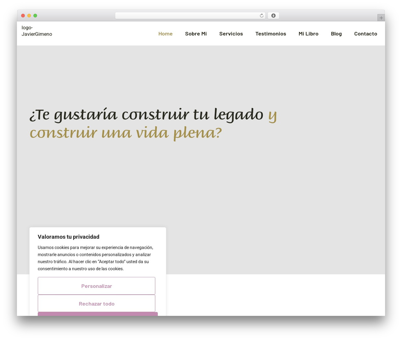 Hello Elementor WordPress theme - javiergimeno.com
