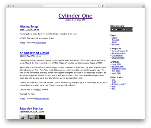 Sandbox WordPress theme - cylinderone.dtown.net