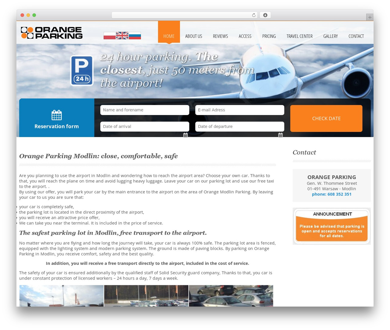 Wecare WordPress theme - eng.modlinparking.pl
