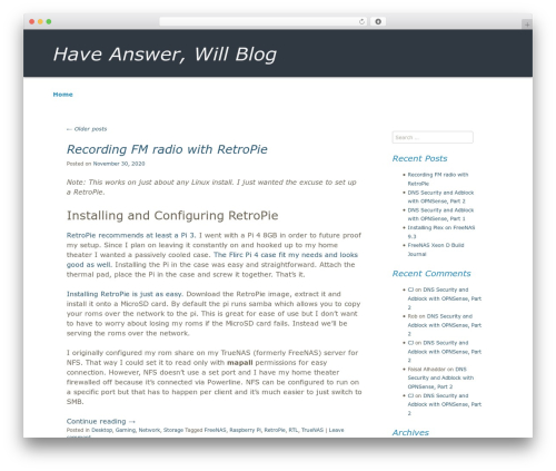 WordPress theme Decemberable - cjross.net