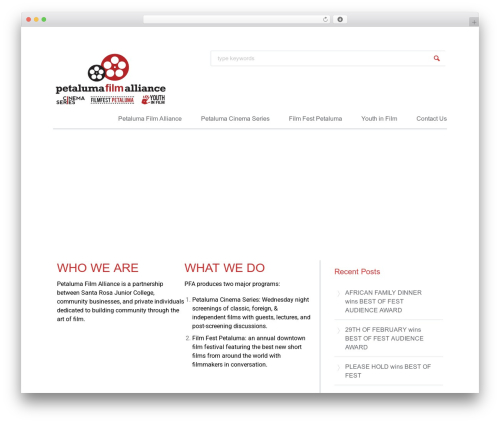 MediaConsult WordPress theme - petalumafilmalliance.org