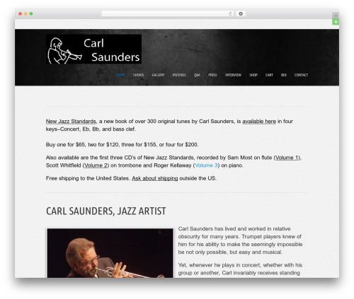 Musicpro WordPress website theme - carlsaunders.com