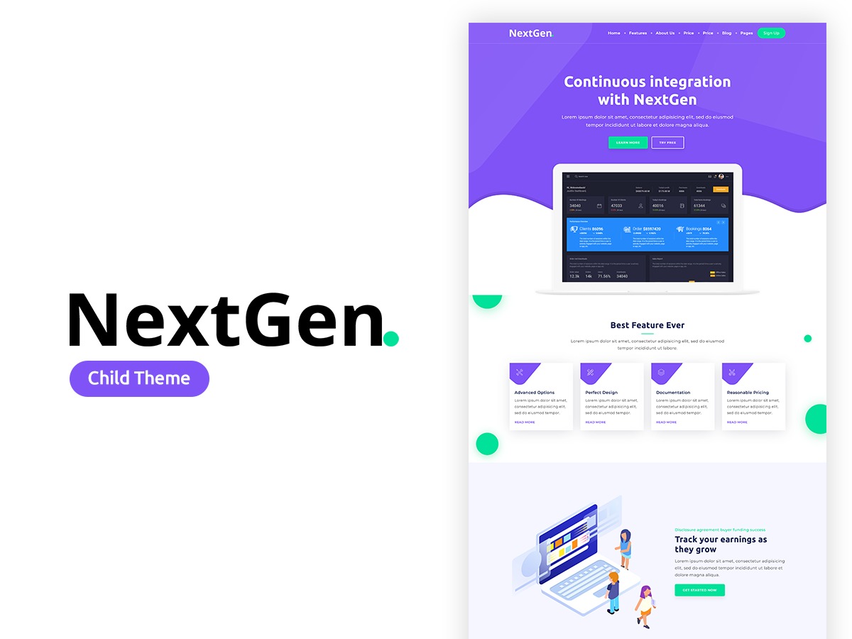 NextGen - Child WordPress theme by Kemoboy