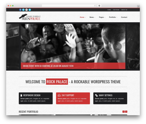 Rock Palace top WordPress theme - rockpalace.premiumcoding.com