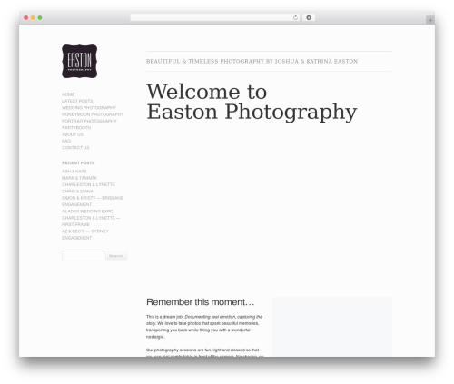 Skeleton WordPress theme image - eastonphoto.com