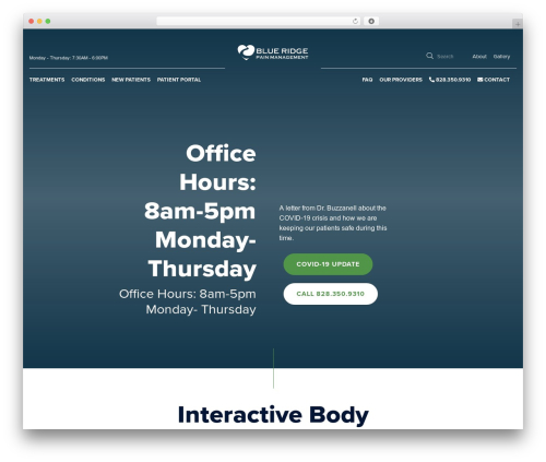 Theme WordPress Bootstrap 4 - blueridgepainmanagement.com