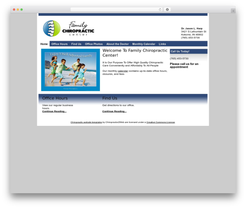 Theme WordPress Chiropractor2Web - harpchiropractic.com