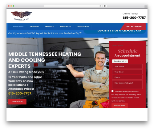 WordPress theme Airtech - heavenlyair.com