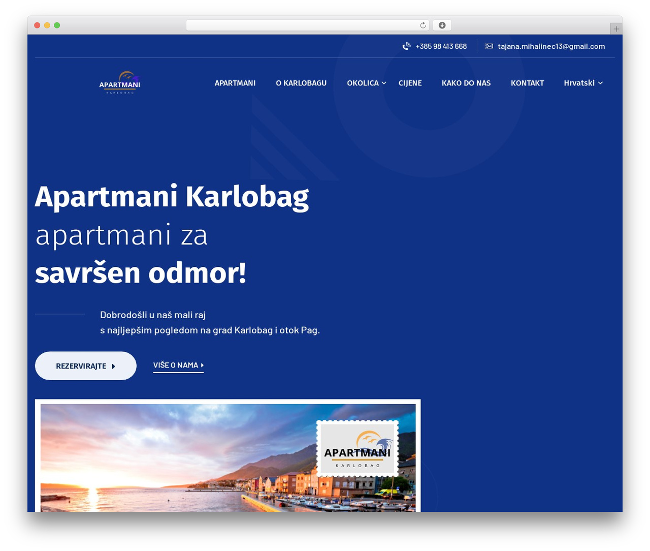 WordPress theme Envolve Child - apartmani-karlobag.com
