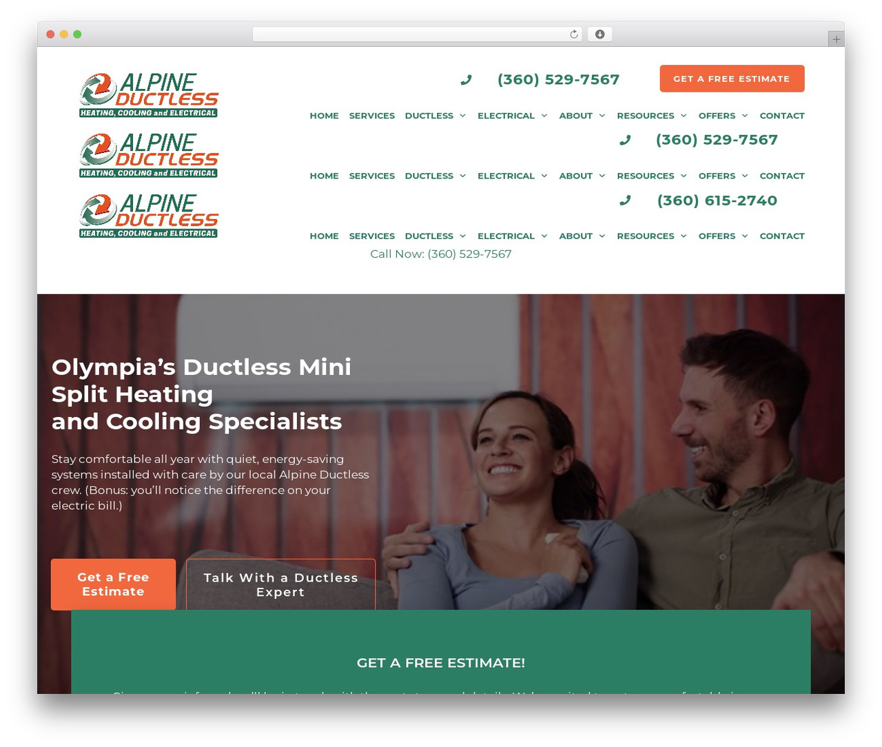 WordPress theme Thrive Theme Builder - alpineductless.com
