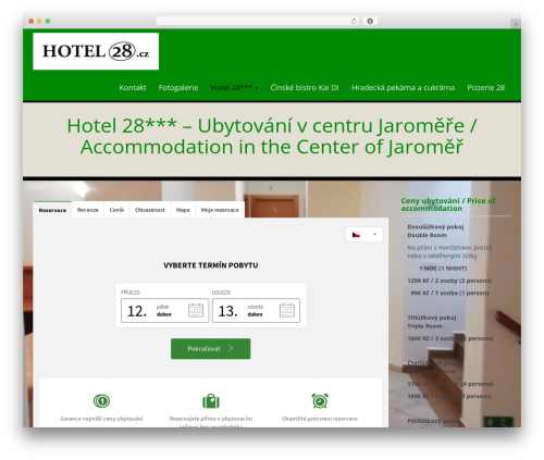 WP Doppio WordPress page template - hotel28.cz