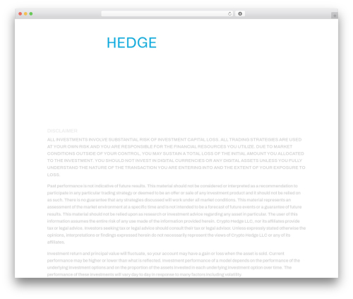 Divi theme WordPress - cryptohedgellc.com