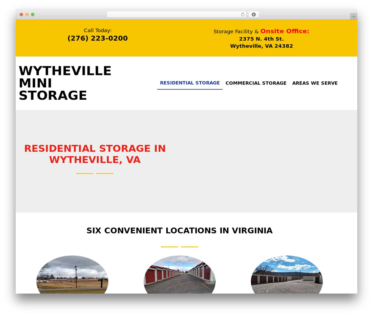 HeadStart (EZ) WordPress theme - wythevillestorage.com
