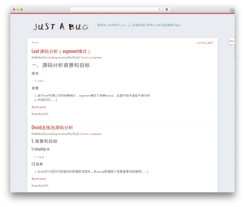 Path WordPress theme - justabug.net