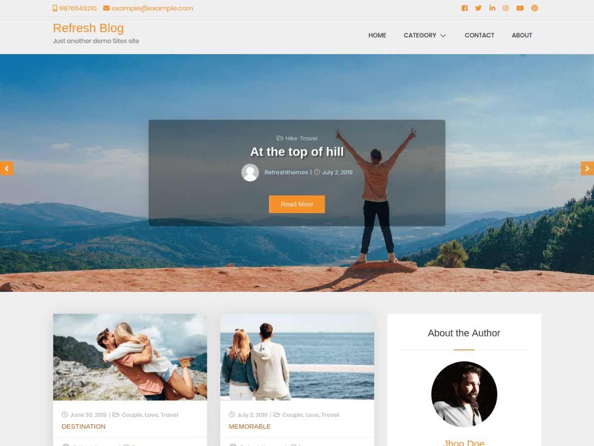 Refresh Blog WordPress blog theme