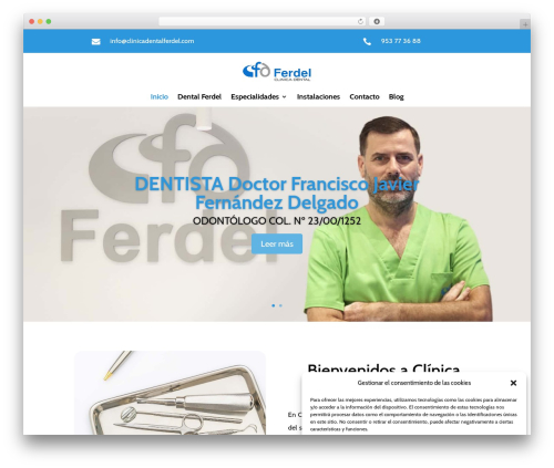 Theme WordPress Divi - clinicadentalferdel.com