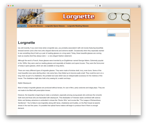 WordPress theme llorgnette - lorgnette.com