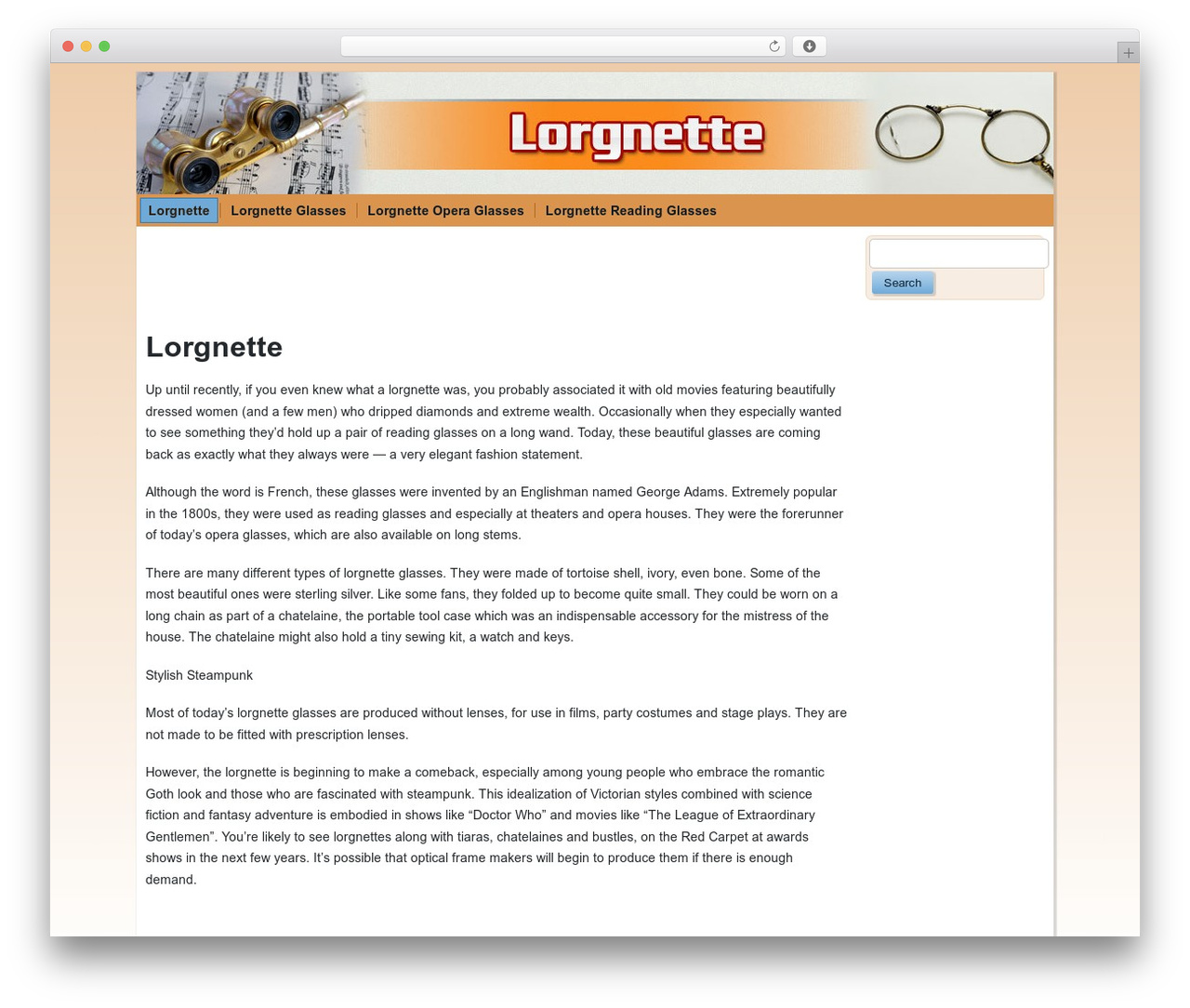WordPress theme llorgnette - lorgnette.com