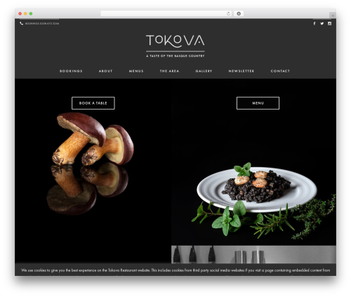 Qode restaurant WordPress plugin - tokovarestaurant.co.uk
