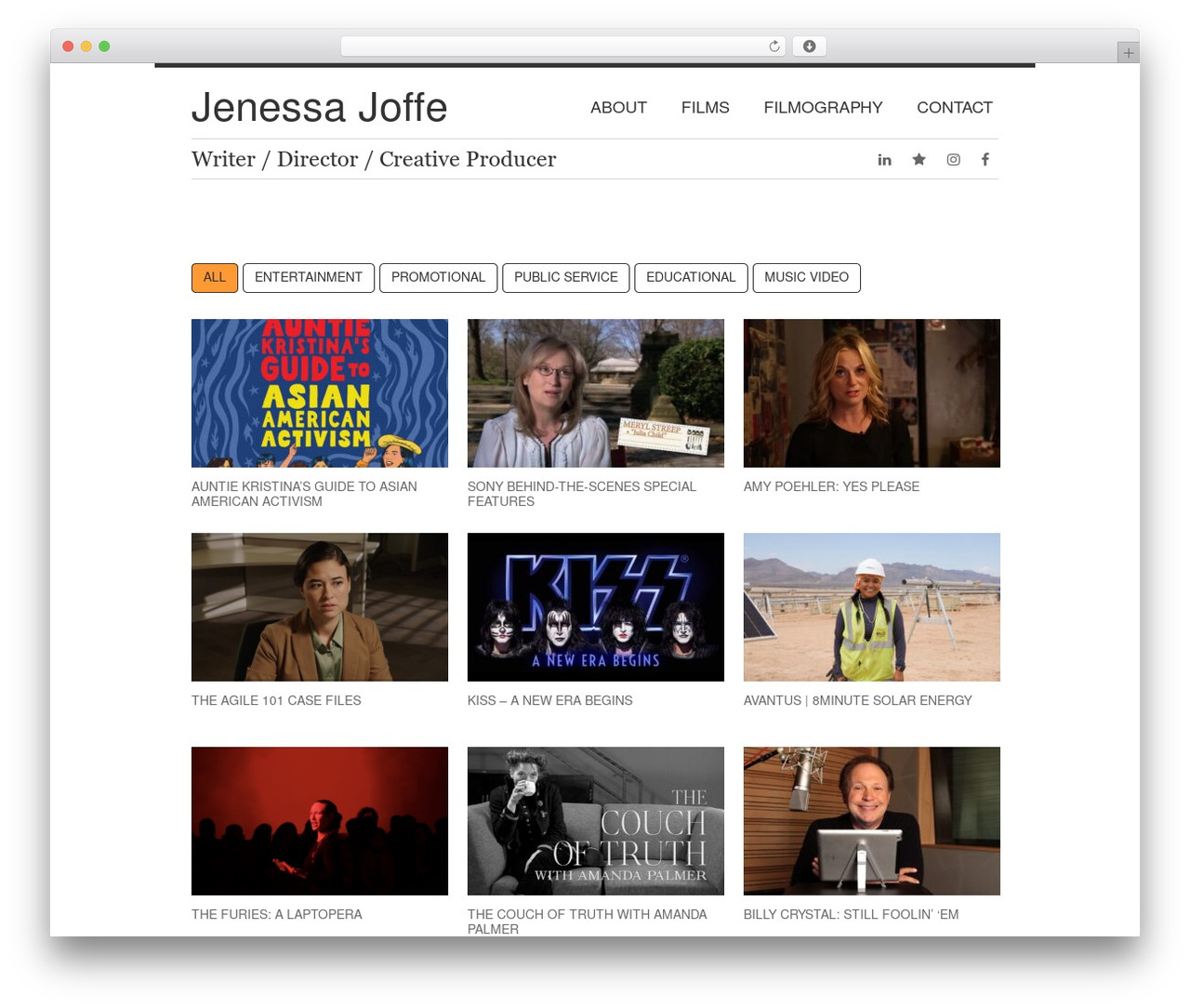 WordPress theme Filtered - jenessajoffe.com