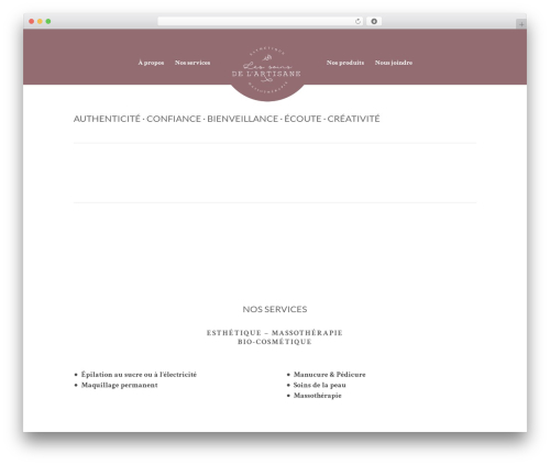 WP theme Divi - lessoinsdelartisane.com