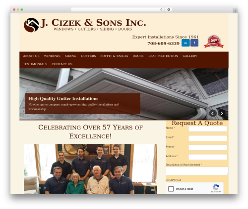 Courage WordPress theme - jcizekandsons.com