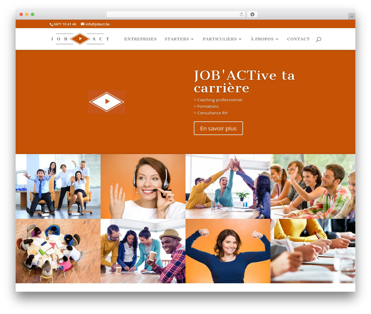 Divi WordPress theme - jobact.be
