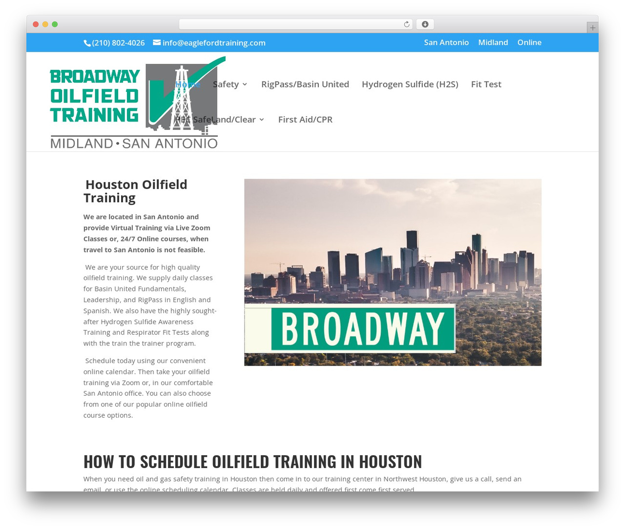 Divi WordPress theme - houstonoilfieldtraining.com