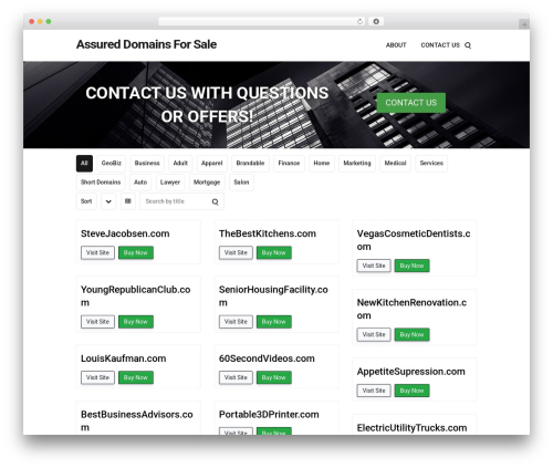 Domainer Theme theme WordPress - assureddomains.com