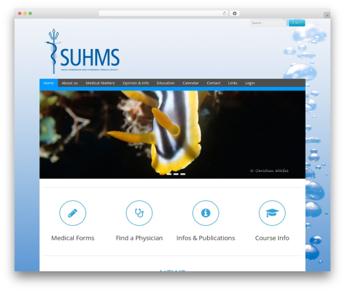 Health medical WordPress theme - suhms.org