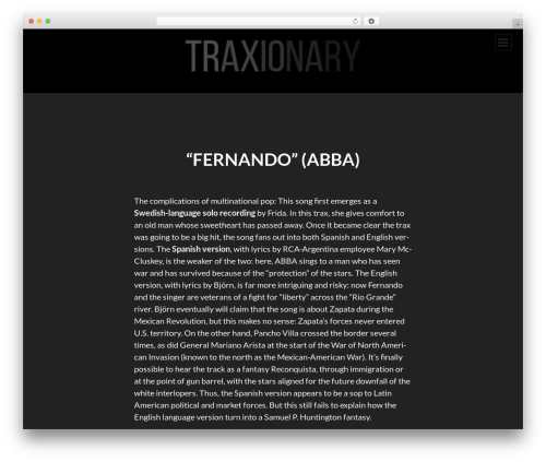 Intergalactic WordPress theme - traxionary.com