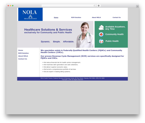 RCM Solution best WordPress theme - nolahealthfinance.com