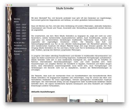 Site WordPress website theme - sibylleschindler.ch
