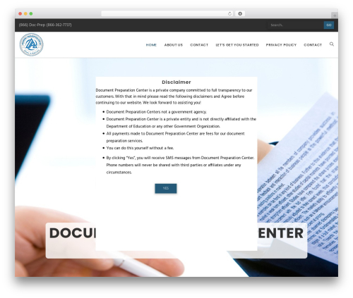 Wp terms popup designer WordPress plugin - documentpreparationcenter.com