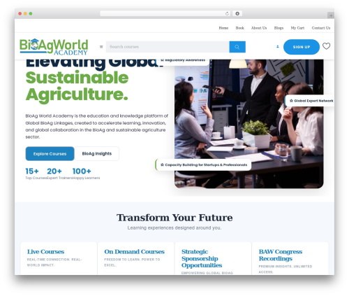 Masterstudy elementor widgets WordPress plugin - bioagworldacademy.com