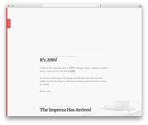 Clutterless Free WordPress theme - jdmr2.com