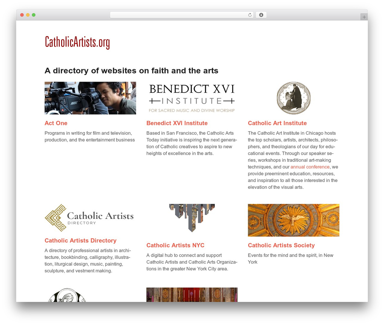 Maker theme WordPress - catholicartists.org