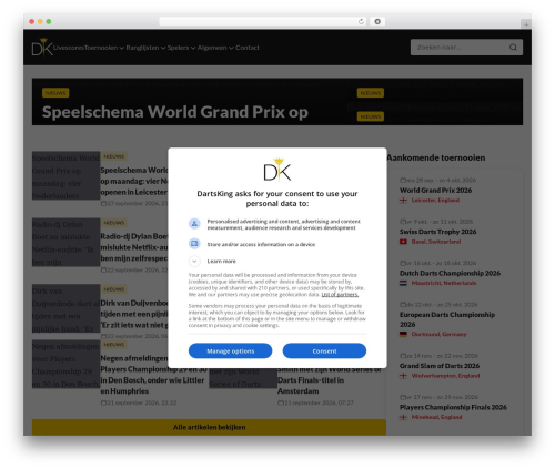 WordPress theme DartsKing - dartsking.nl